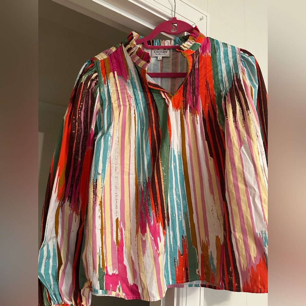 CROSBY by Mollie Burch Multicolor Striped Blouse